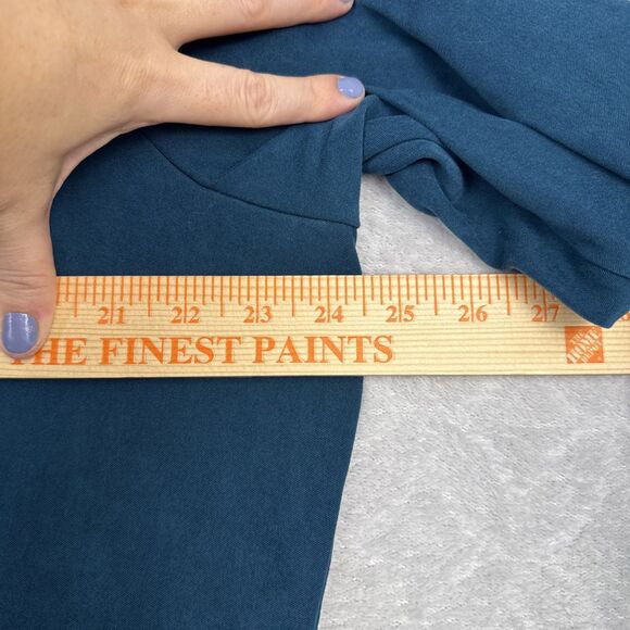 Susan Graver Faux Suede Duster Jacket Womens XL/1X? Teal Embroidered Floral Boho - Picture 7 of 9